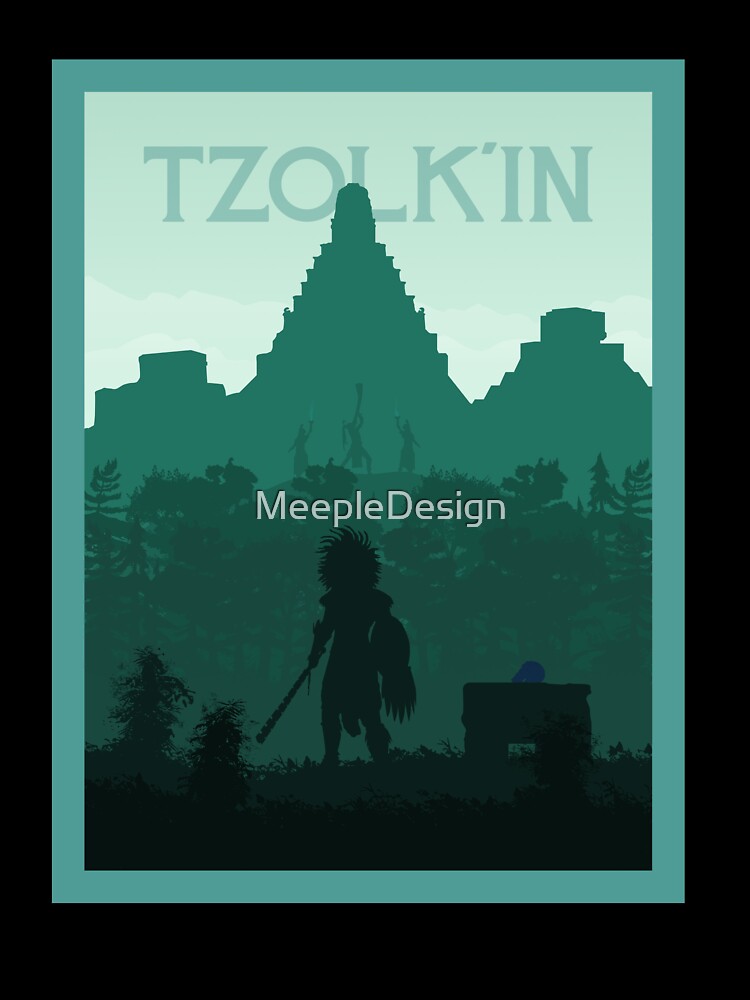 Tzolk'in - Board Games - Minimalist Travel Poster Style - Board Game Art by MeepleDesign