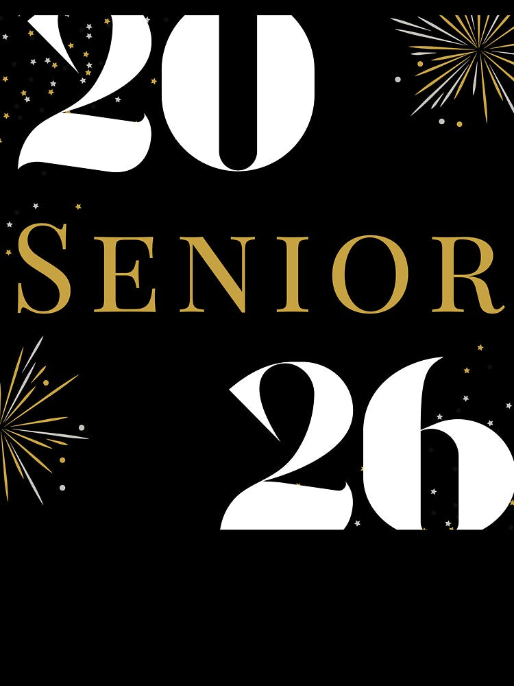 Senior 2026 Silver and Gold by Seeshellspace Designs