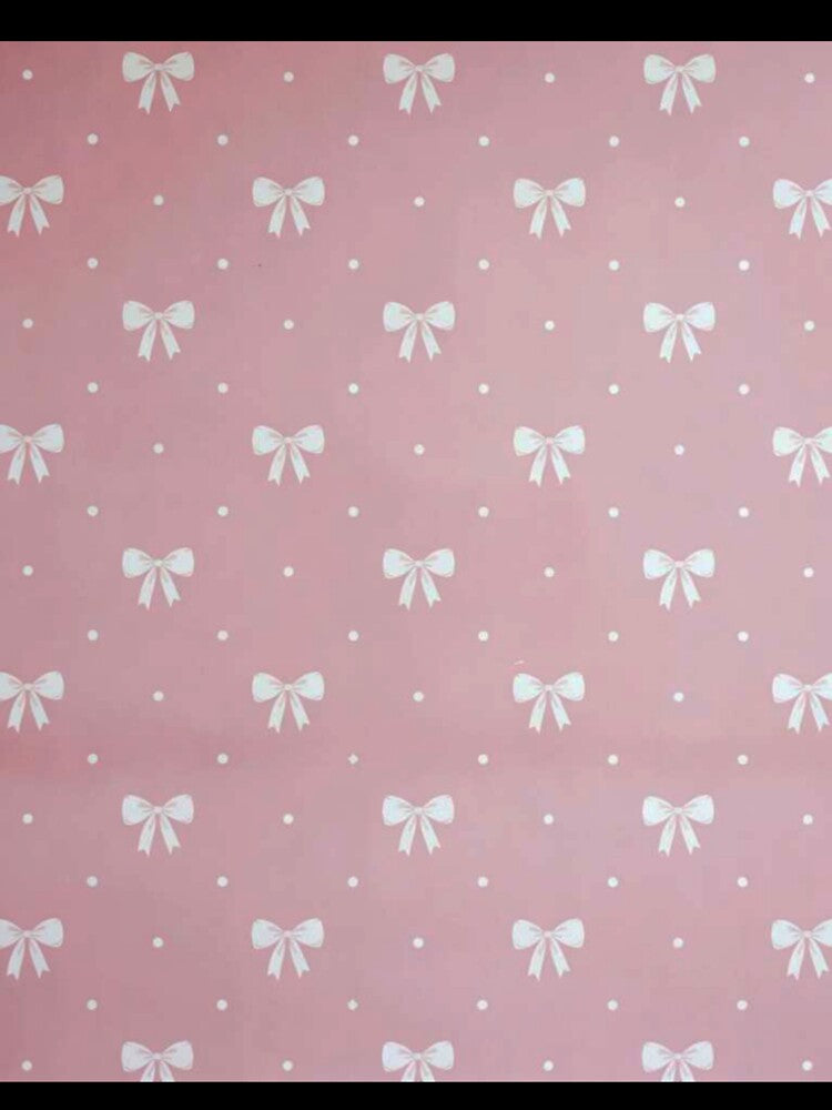 Pink Coquette Bows Pattern Pastel Aesthetic by Golden_Pixel_Paper