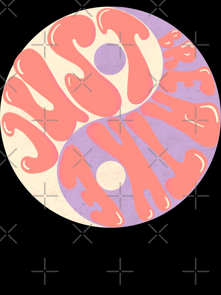 Pastel yin Yang just breathe positive affirmation by inkyclovers