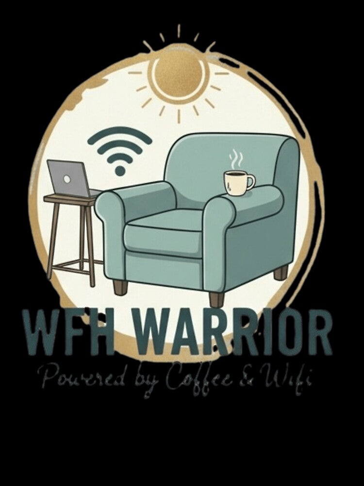 WFH Warrior Powered by Coffee & WiFi by TantrumMerch