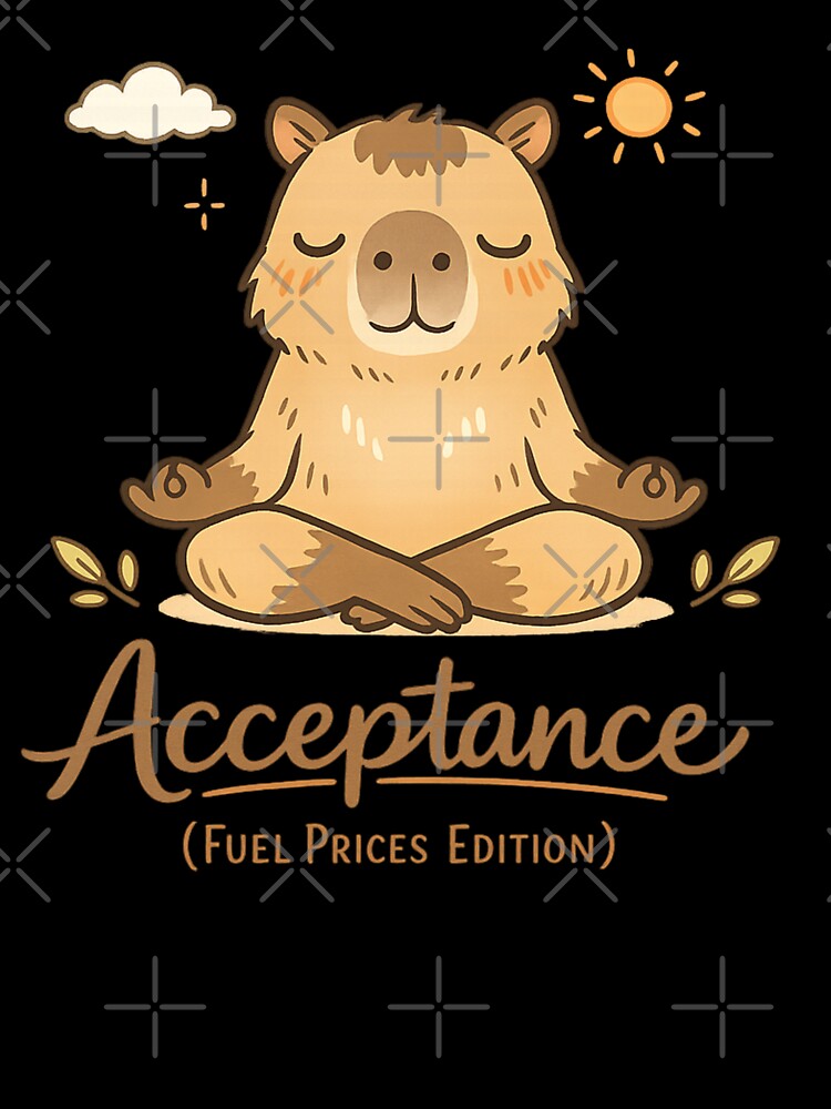 Cute Meditating Capybara - Calm Acceptance Meme | Cozy Aesthetic Animal Art by PopCulturePixel