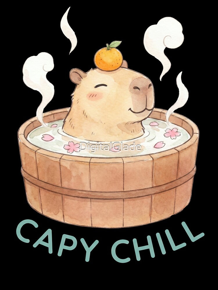 Capy Chill - Zen Capybara Onsen Bath by DigitalGlade