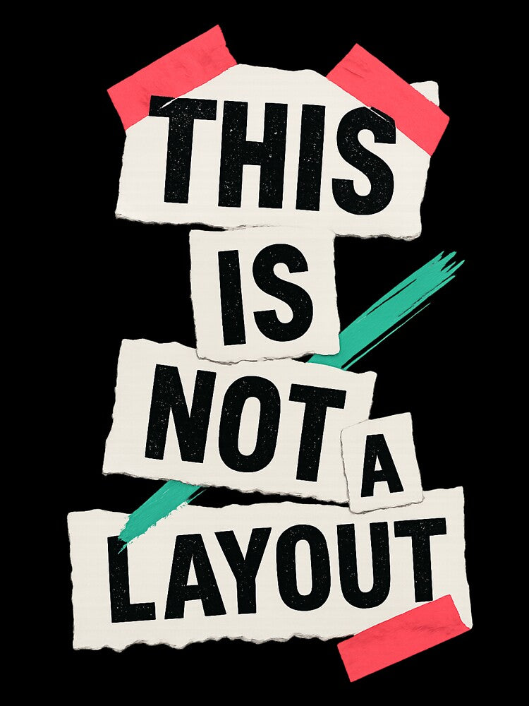 THIS IS NOT A LAYOUT — Torn-Paper Anti-Design by Elias Kamstra
