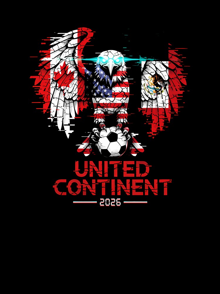 Glitched North America Eagle World Cup Soccer 2026 T-Shirt_83958408 by SubStudio97