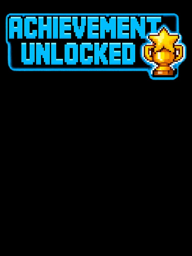 Achievement Unlocked - Retro Gaming T-Shirt Design by PixelThumbPrint