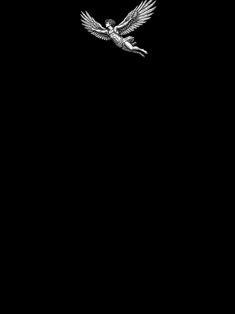Icarus Ascending — Vintage Engraving Greek Mythology Graphic Tee by TheMythicFrame
