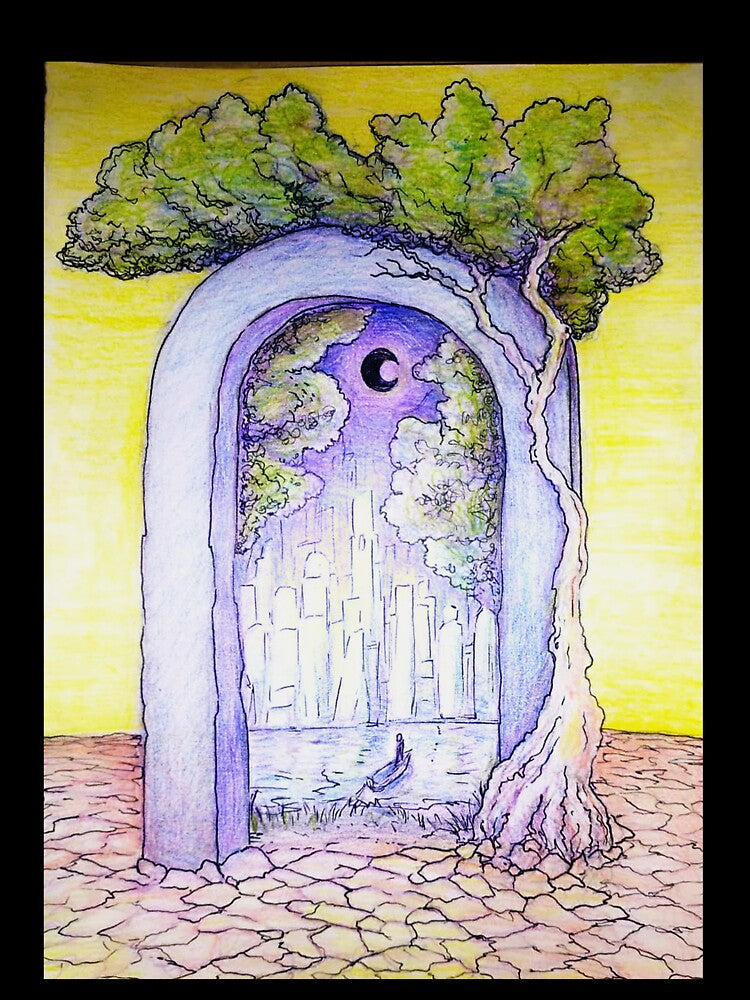 The Urban Portal - Surreal Gateway to a Dream City Illustration by Odd shloox