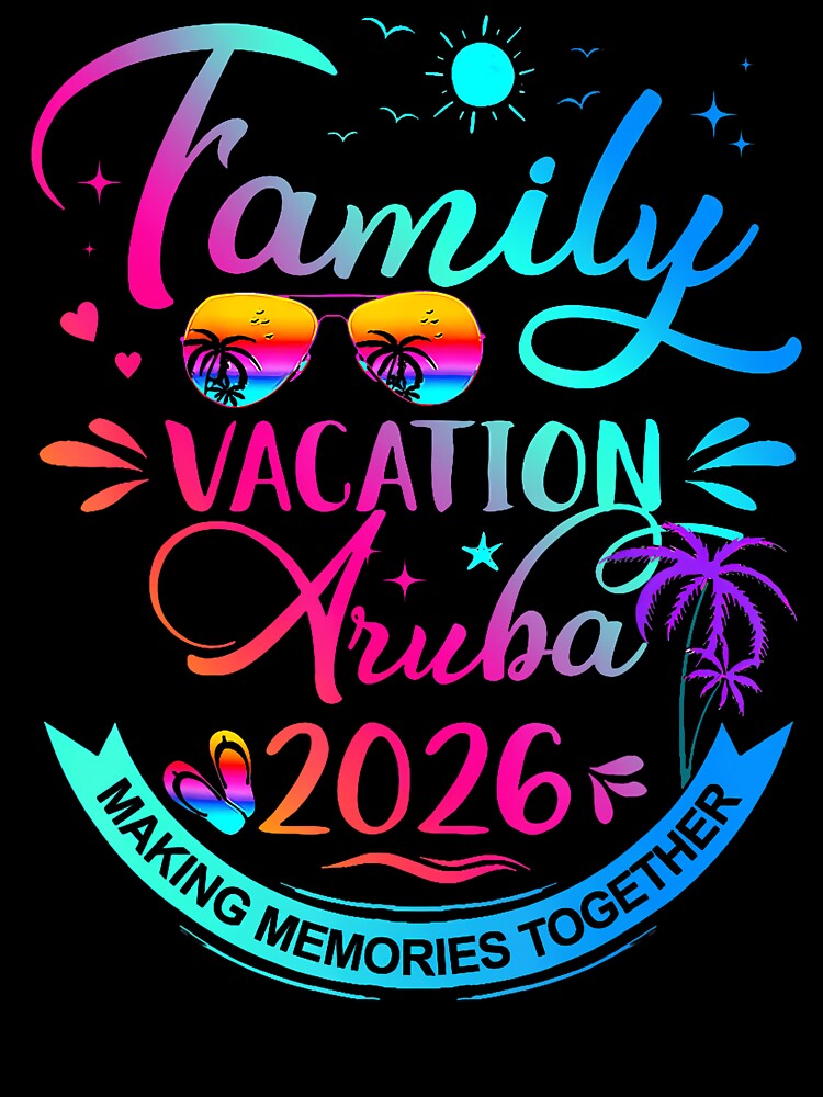 Family Vacation Aruba 2026 Palm Tree by CharlotteSandra