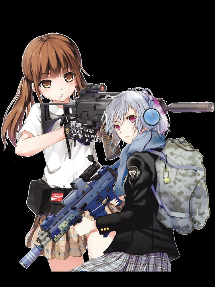 unisex - anime girl with gun by teeshops