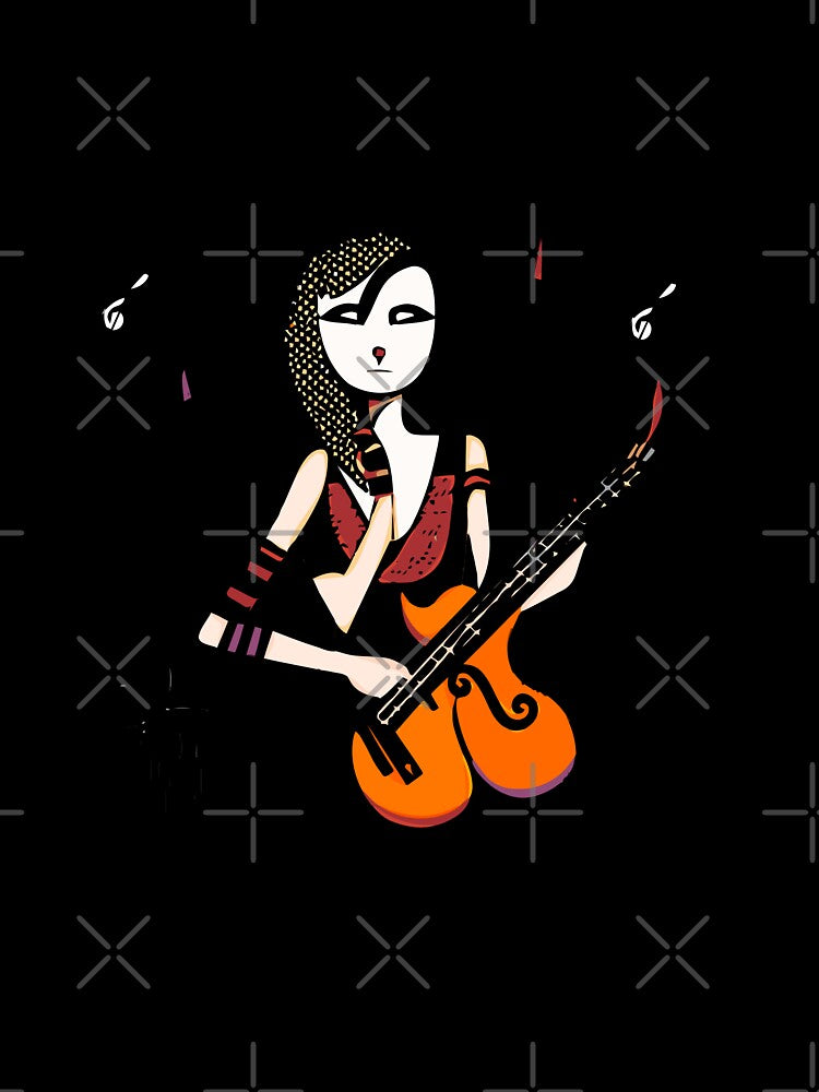"Melodic Strings: Black Blouse and Violin" by FunnyShopGirl