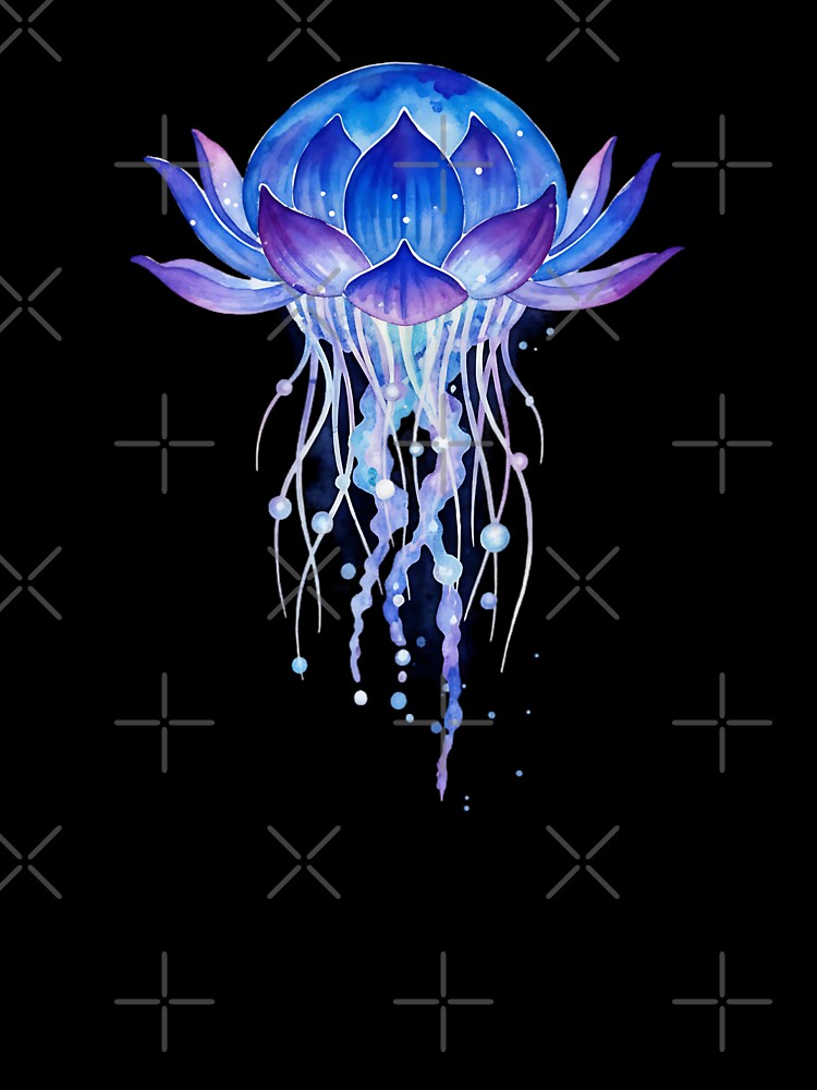 Jellyfish Lily Ethereal Watercolor by HoruxDesign