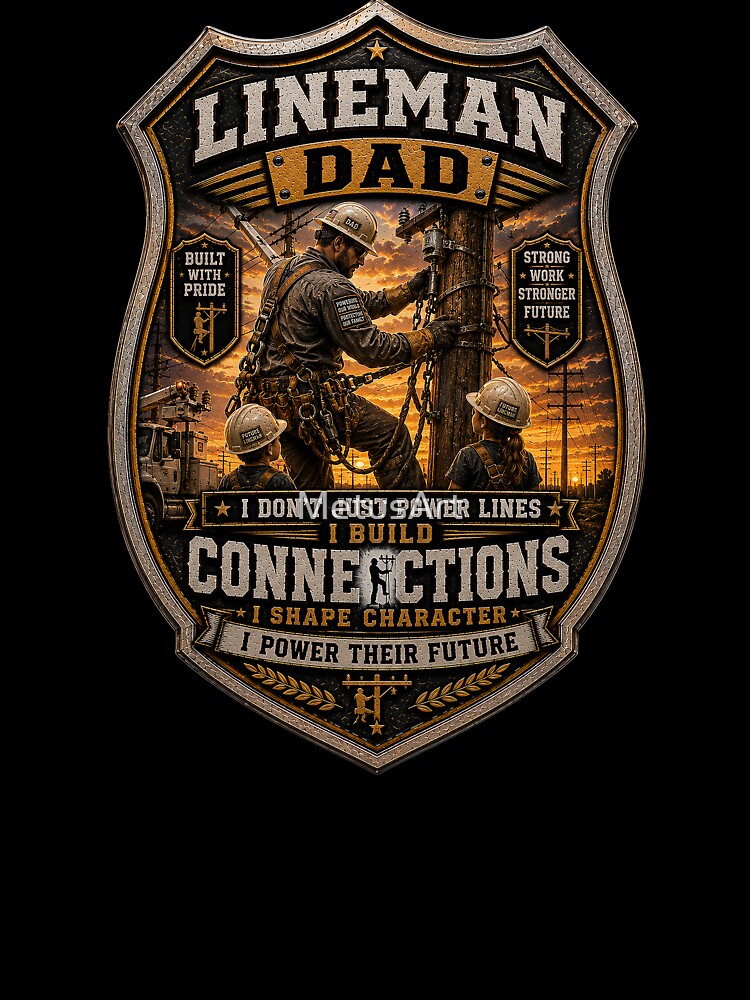 SuperDad - Lineman Dad Badge by MetusArt