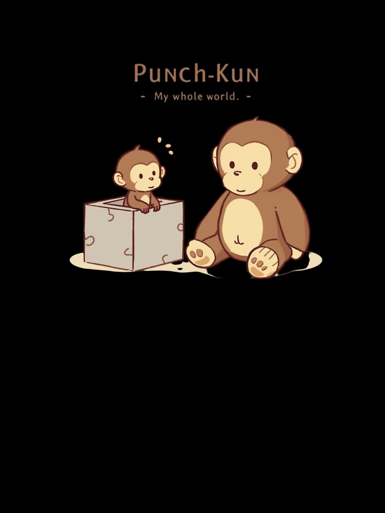 Punch-kun – My Whole World Minimal Emotional Monkey Illustration by Irene Catchmind