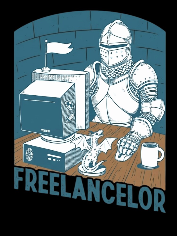 Funny Freelancelor Knight Retro Computer Fantasy Freelancer Gift by haitrieuic96