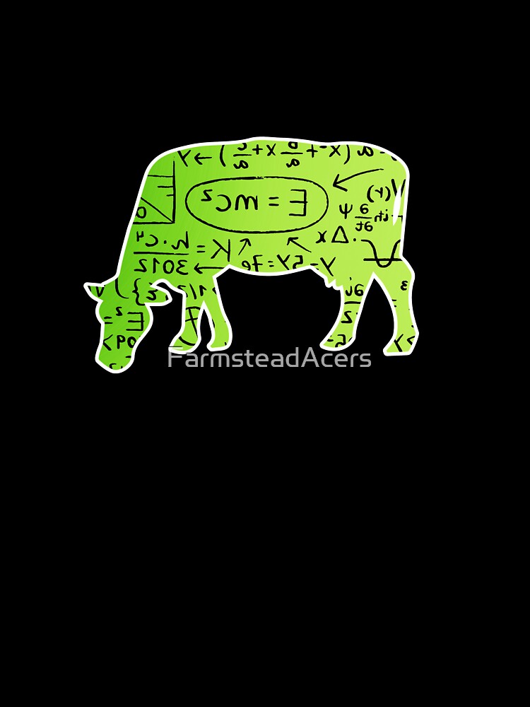 Green cow version of Can you even calculate? Funny colorful cow puns Calculator by FarmsteadAcers