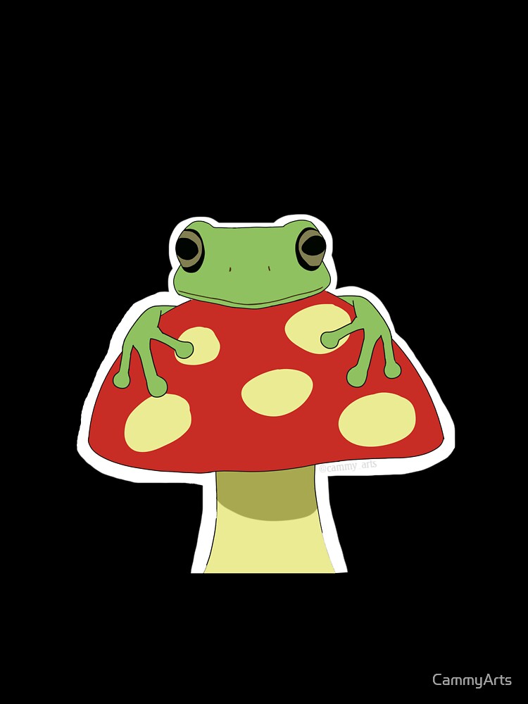 Frog on Mushroom by CammyArts