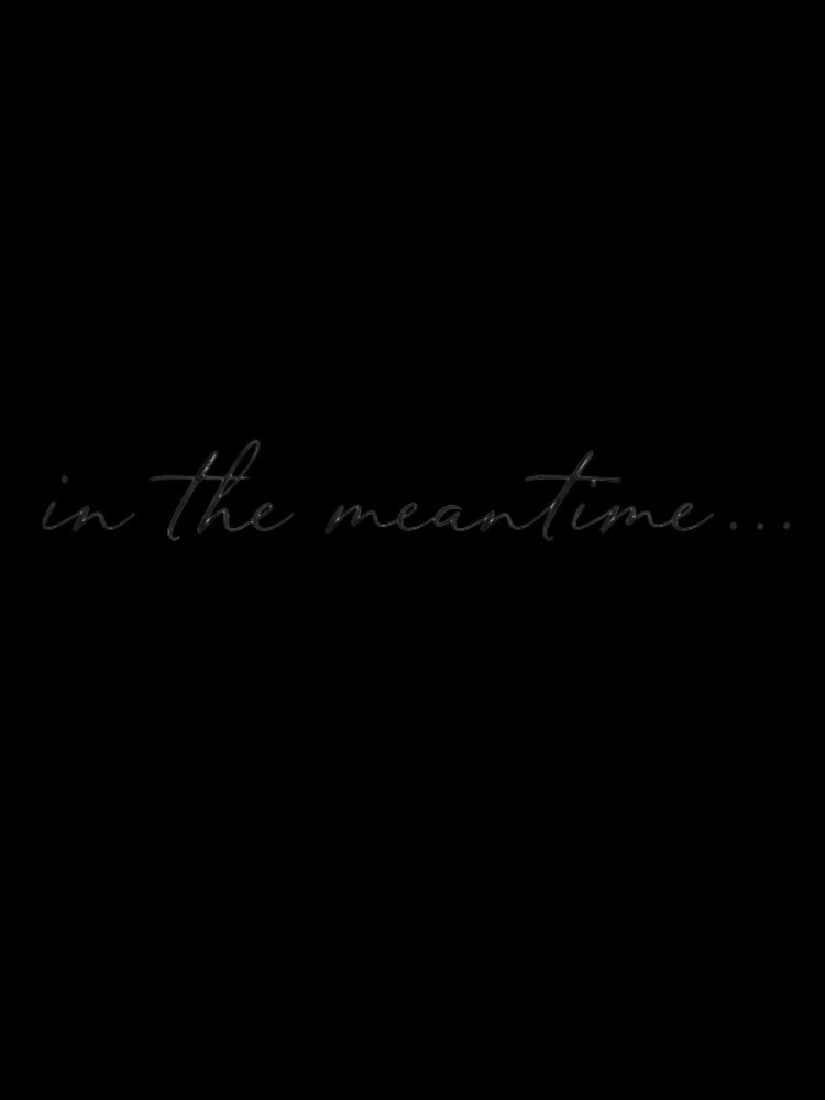 In the meantime… minimalist aesthetic quote | soft introvert design by Low Battery Society