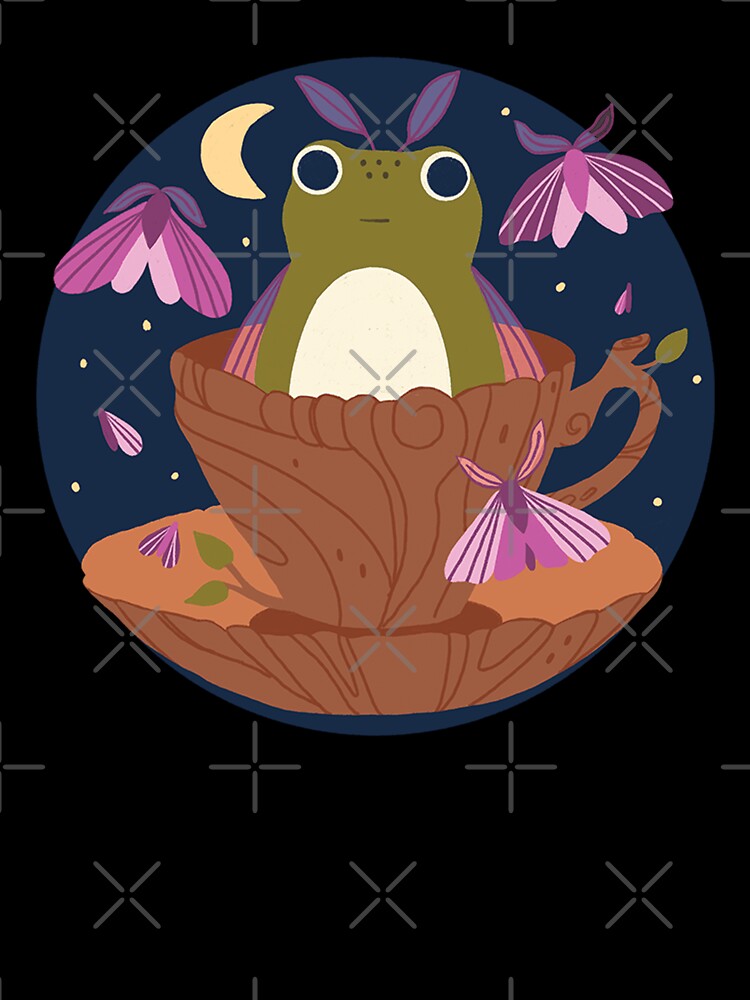 Whimsical Moth Frog in Teacup by christina-anne