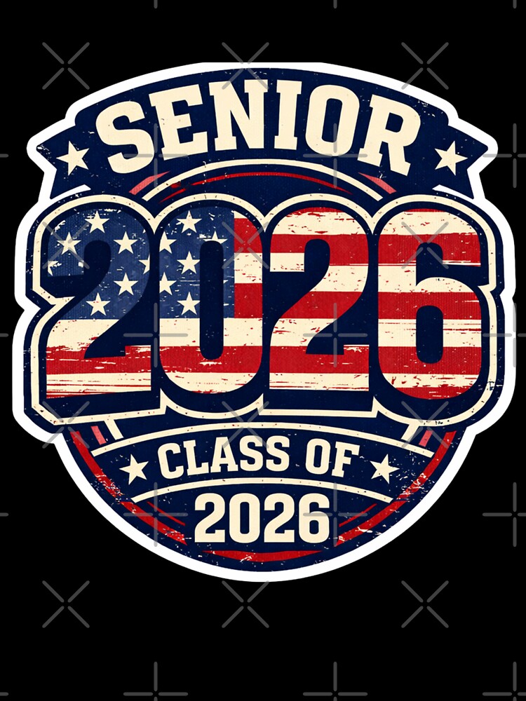 Patriotic Senior 2026 Sticker – Class of 2026 American Flag Graduation Design by Best Designer