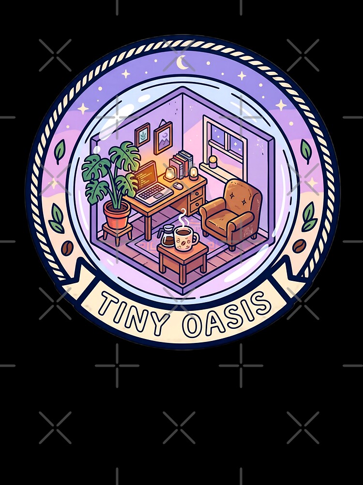 Remote Work Oasis Aesthetic Tiny Oasis by Oommen Studio