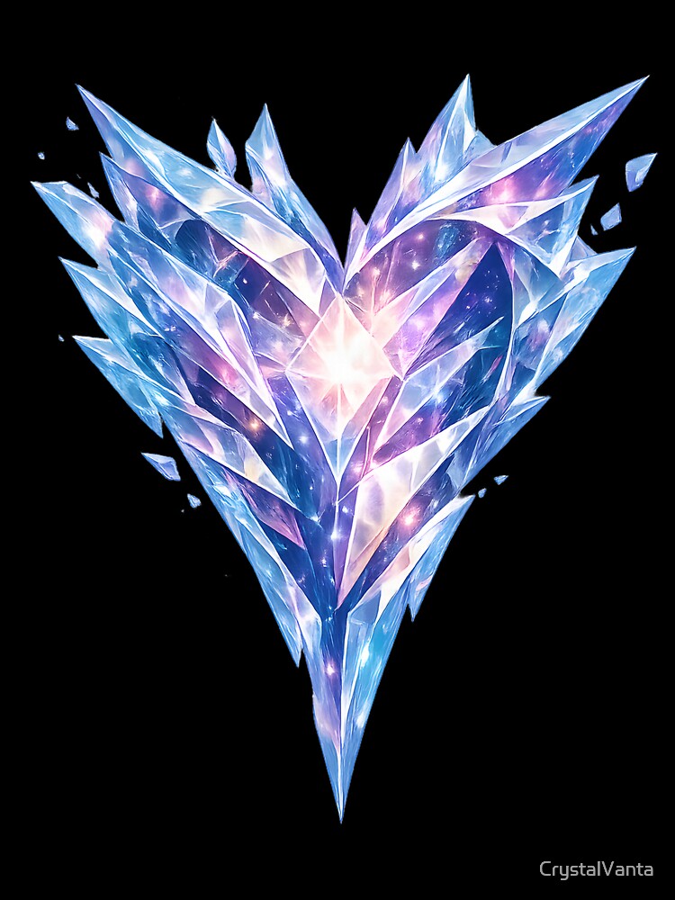 Radiant Cosmic Crystal Heart Astral Gemstone by CrystalVanta