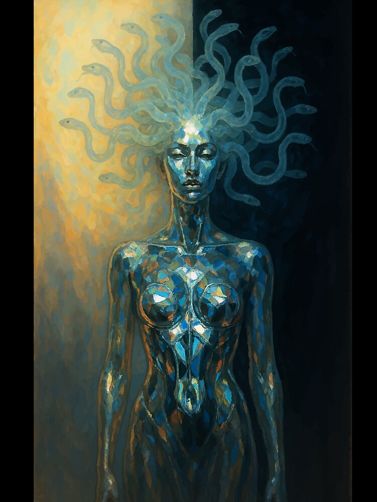 Mirrored Medusa: Goddess of Duality by AbstractAnom