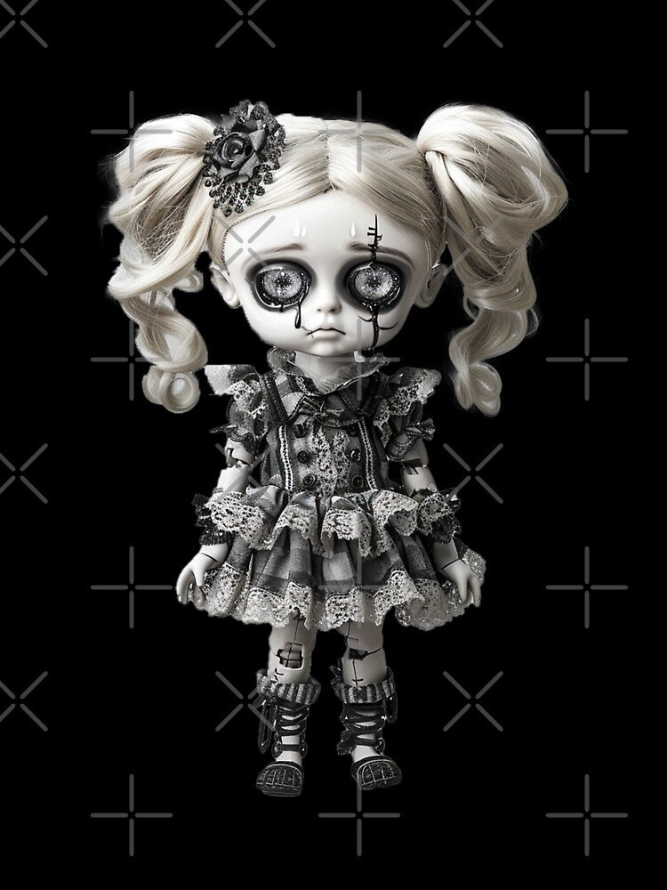Gothic Porcelain Doll – Tears of Glass and Lace by lylange
