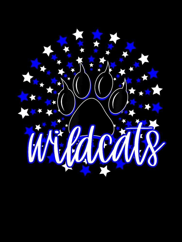 Wildcats School Spirit Blue Wildcat Pride Elementary Teacher T-Shirt by Othinus