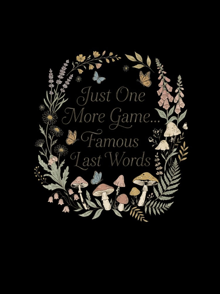 Just One More Game Cottagecore Mushroom Butterfly by anass002
