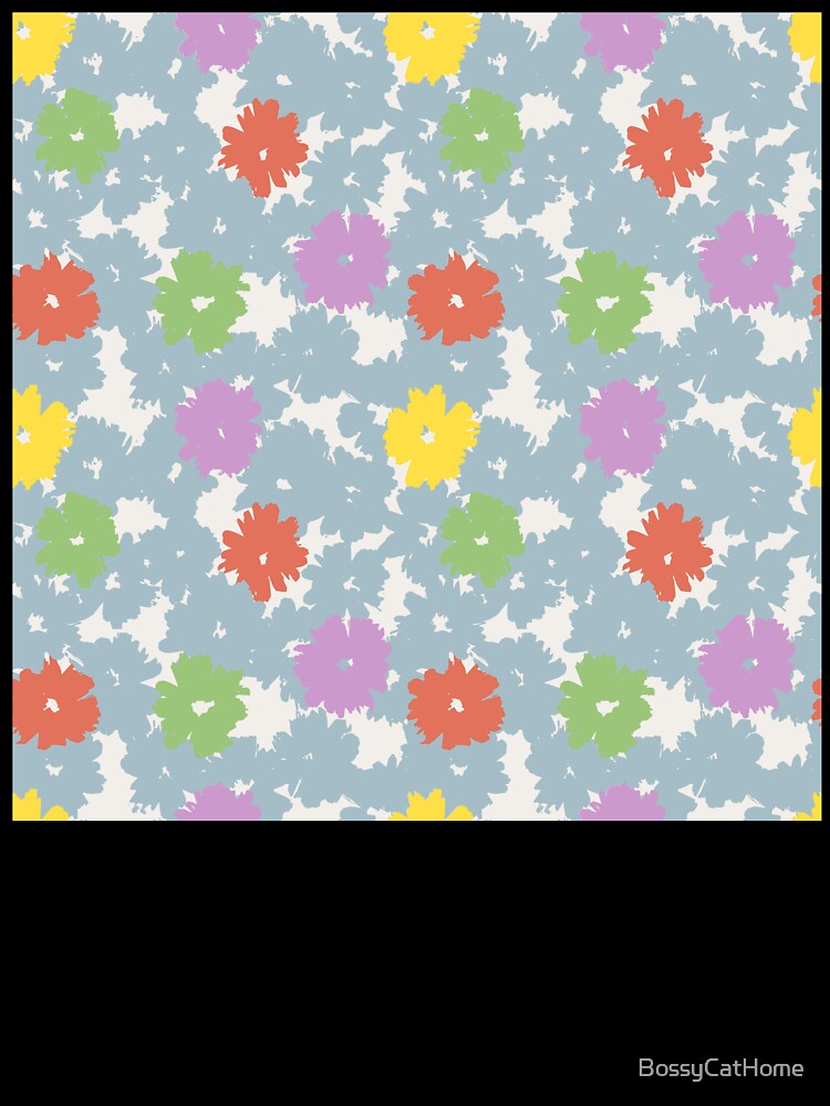 Cali Boho Scattered Floral Pattern by BossyCatHome