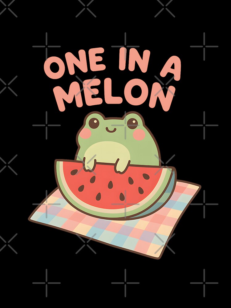 Watermelon Picnic Frog – Summer Pastelcore Vibes by inkNext