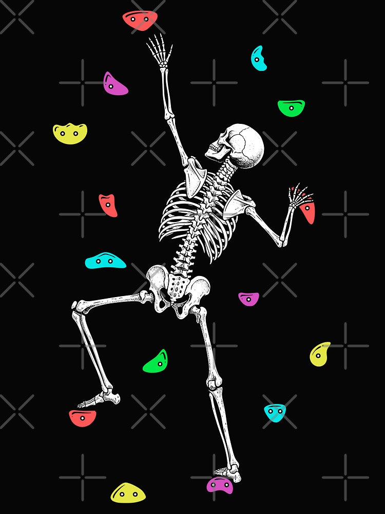 Rock Wall Climber Halloween Skeleton Funny Climbing Climbers by GrandeDuc