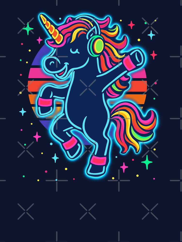 Neon Disco Unicorn by Ghost on Toast