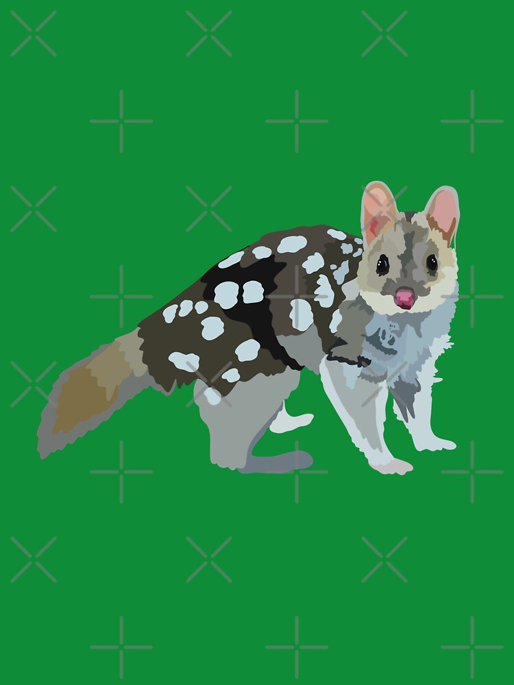 N is for Northern Quoll,Northern Quoll – Spotted Australian Marsupial Wildlife Illustration by PrettylittlepastelUk