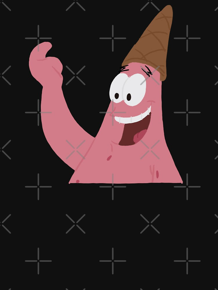 Patrick with cone on head by Illustrationsbyv