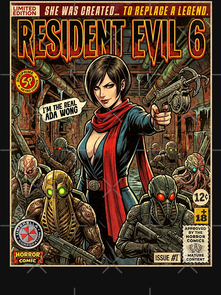 Resident Evil 6 Carla Radames Retro Comic Cover Art by Back2Collage