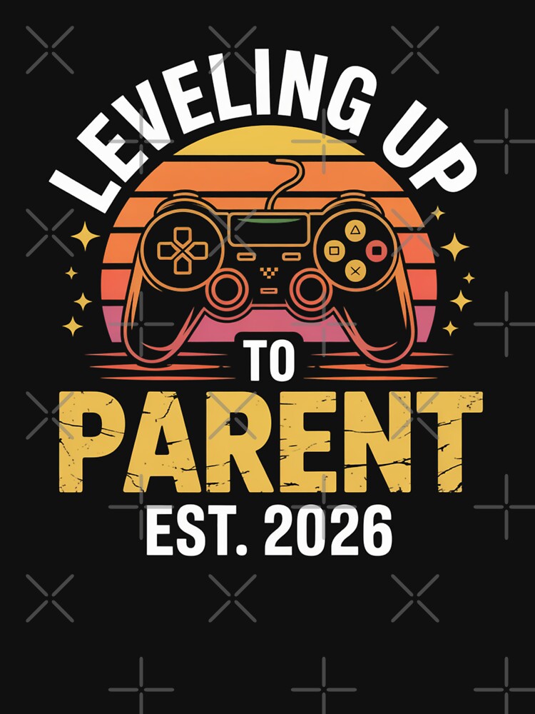 Leveling Up to Parent Est 2026 Gamer Retro Design by Gogetgiggles
