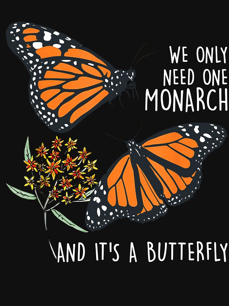 We Only Need One Monarch Butterfly - Dual Butterflies and Flower Art by TinaMDedrick