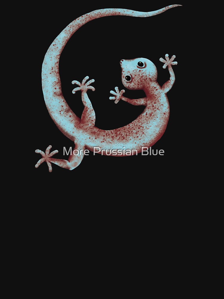 Cute Gecko Sticker | Little Green Friend Serotonin Art by More Prussian Blue