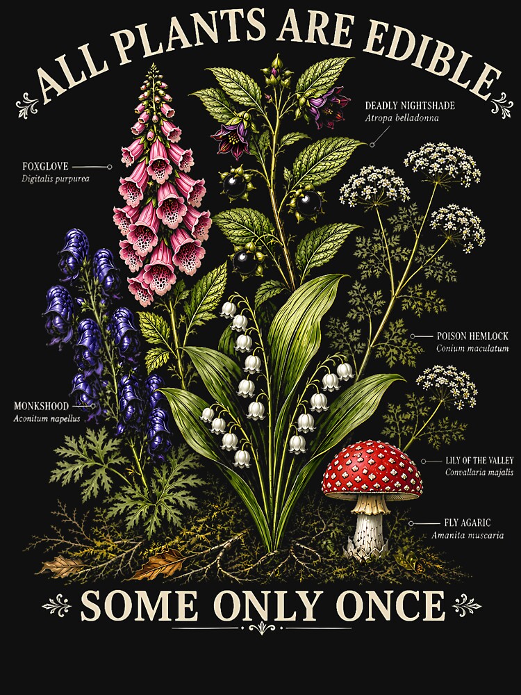 All Plants Are Edible Some Only Once Funny Botanical Garden by Apparel-Vortex