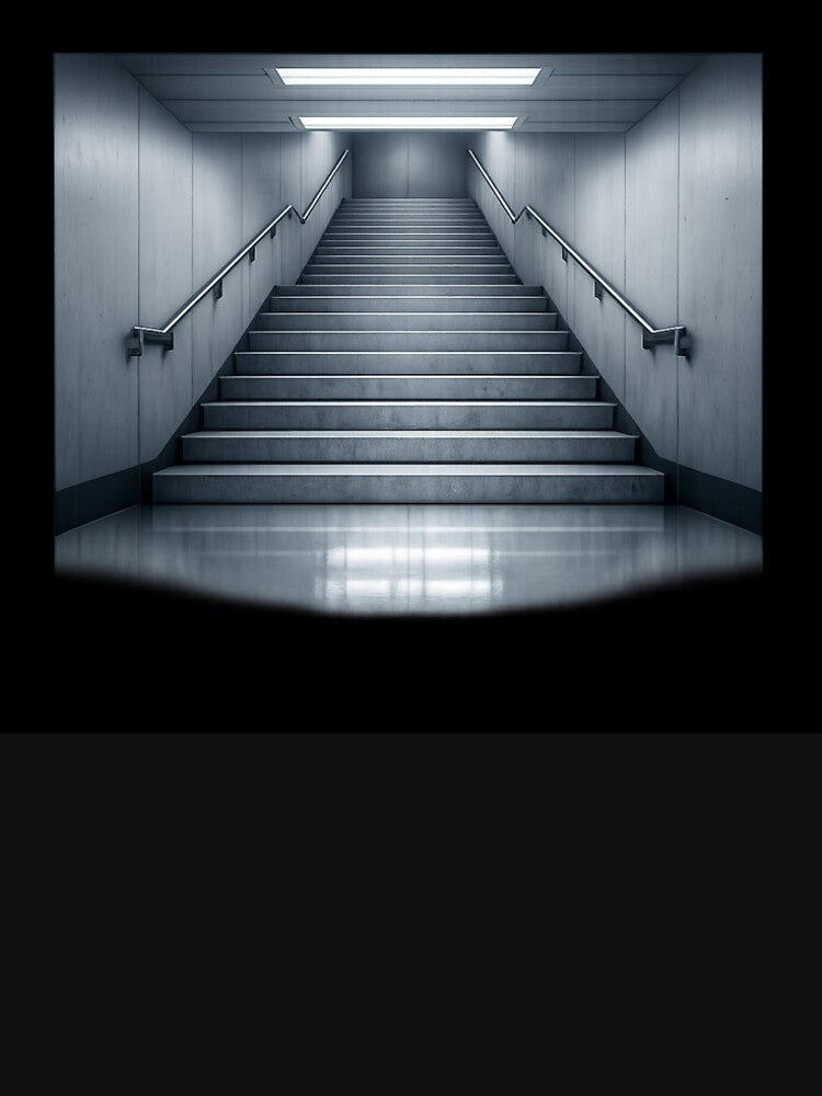 Stairwell 3:17 AM — Liminal Concrete Stairs by Timeless Junction