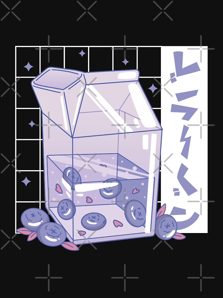 Japanese Cute Milk Carton Kawaii blueberry milk by TamGustam