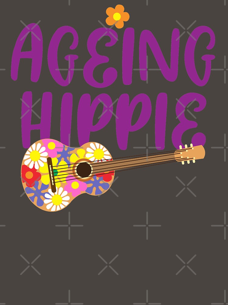 Sixties Ageing Hippy Retro Guitar by HotHibiscus