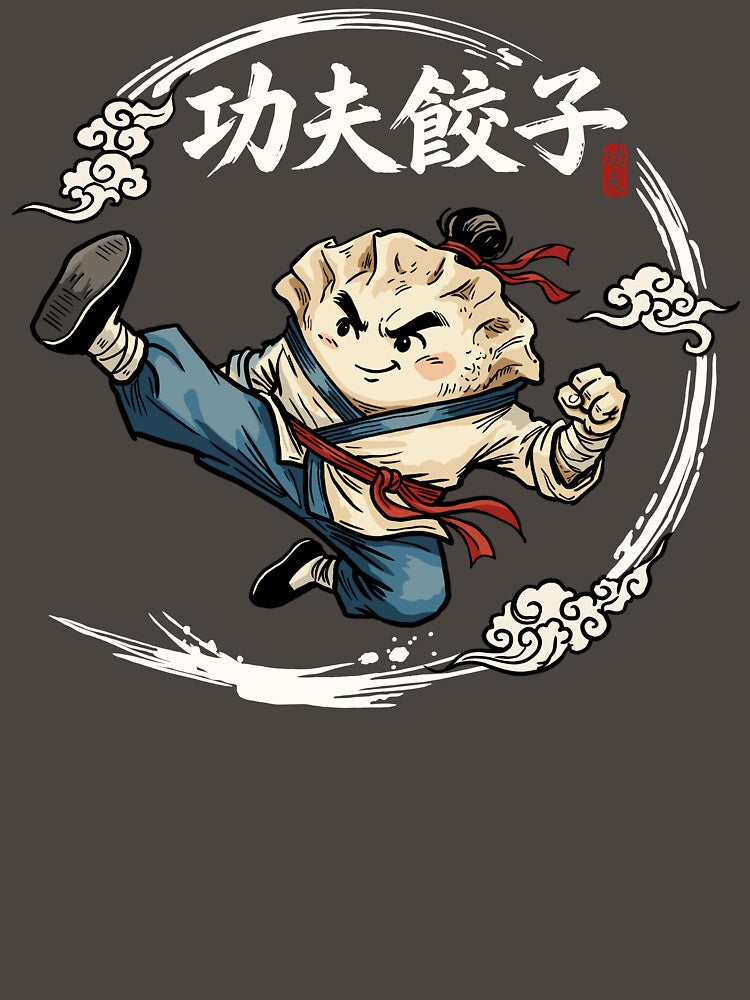 Kung Fu Dumpling – Funny Martial Arts Food Design ver2 by CARPIO Creations