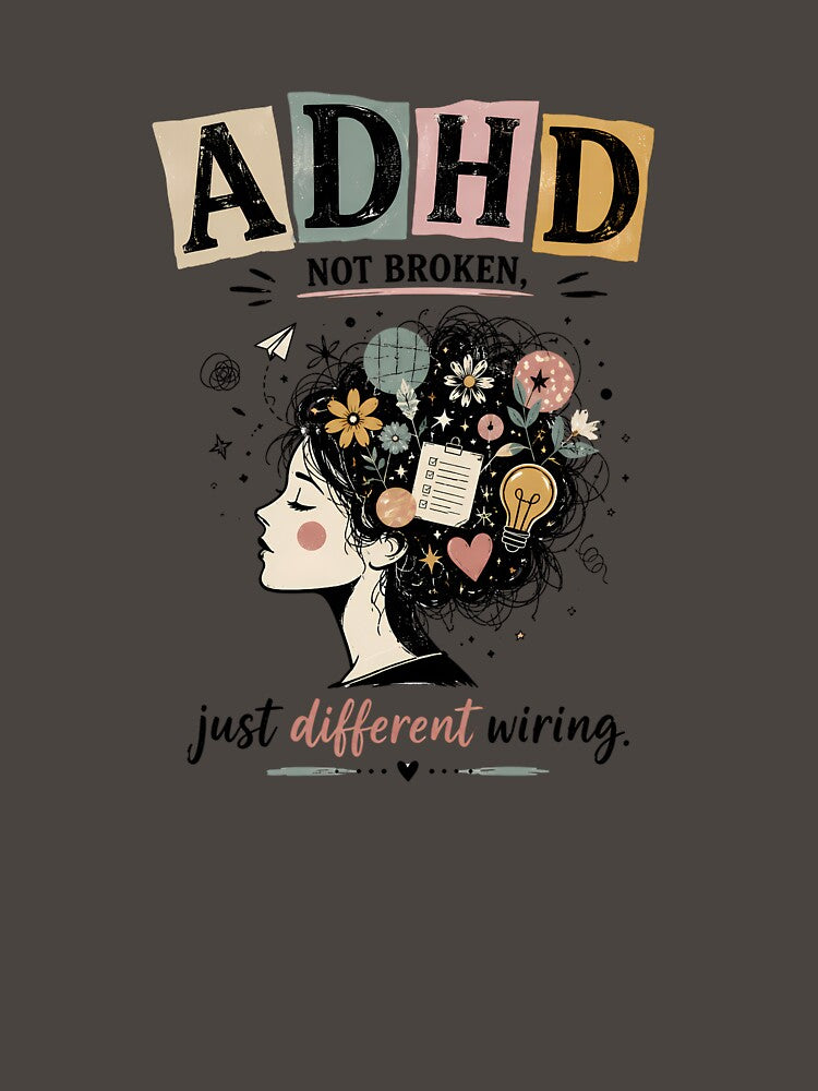 ADHD Not Broken Just Different Wiring Neurodivergent Humor Quote by Marti’s Shop Corner