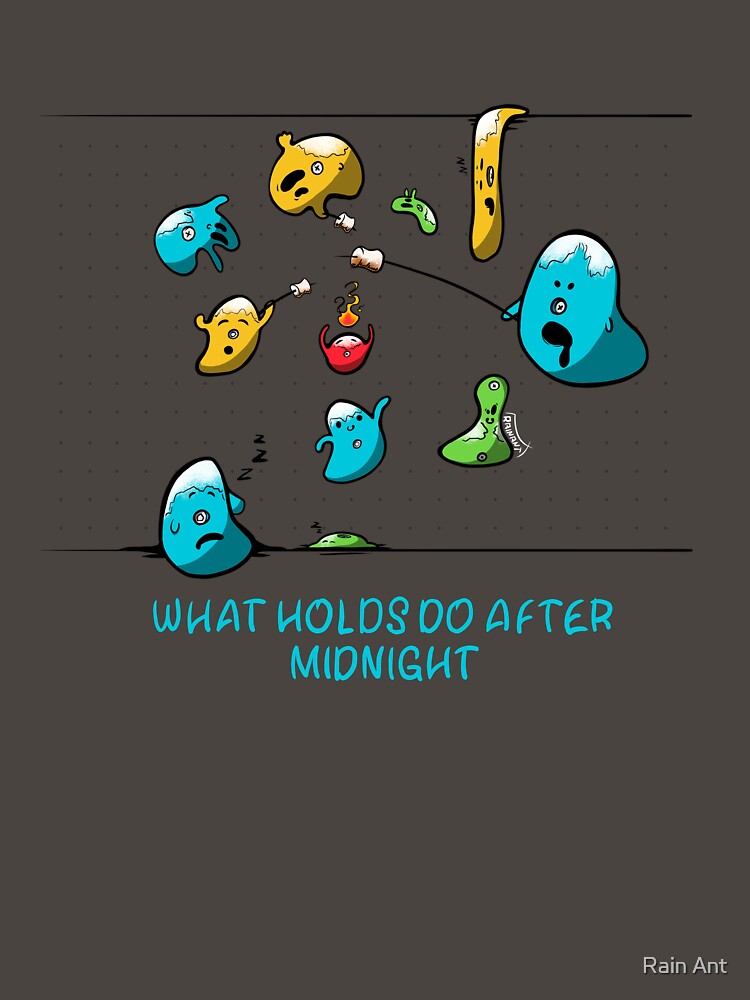 Bouldering gym. What holds do after midnight? by Rain Ant