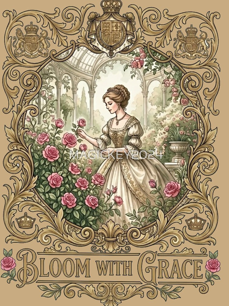 Bloom With Grace Royal Victorian Princess Garden Art by MAGICKEY2024