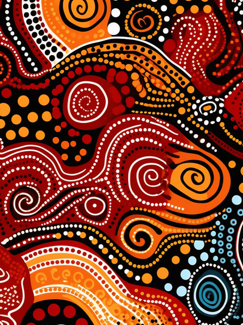 Abstract aboriginal art by Vilemo