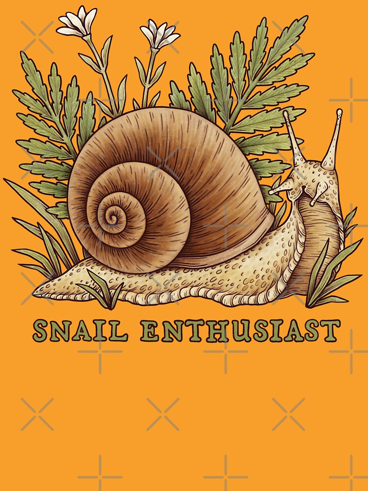 Funny Snail Enthusiast Goblincore Dark Academia Cottagecore Therian by Veymoth